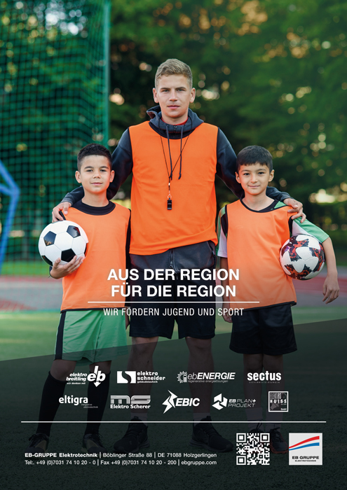Nachhaltiges Sportsponsoring durch Elektro-Breitling – Fußball-Jugendteam mit Trainer im Einsatz