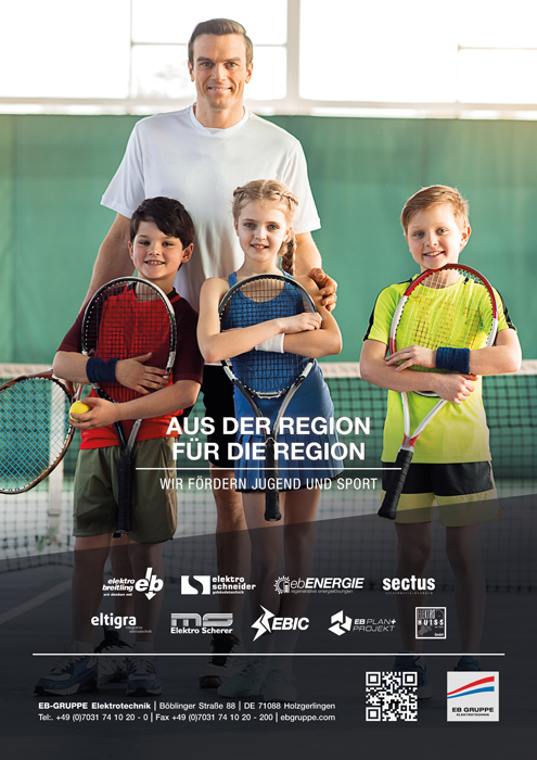 Elektro-Breitling fördert junge Tennisspieler im Rahmen regionaler Sport-Sponsoring-Initiativen