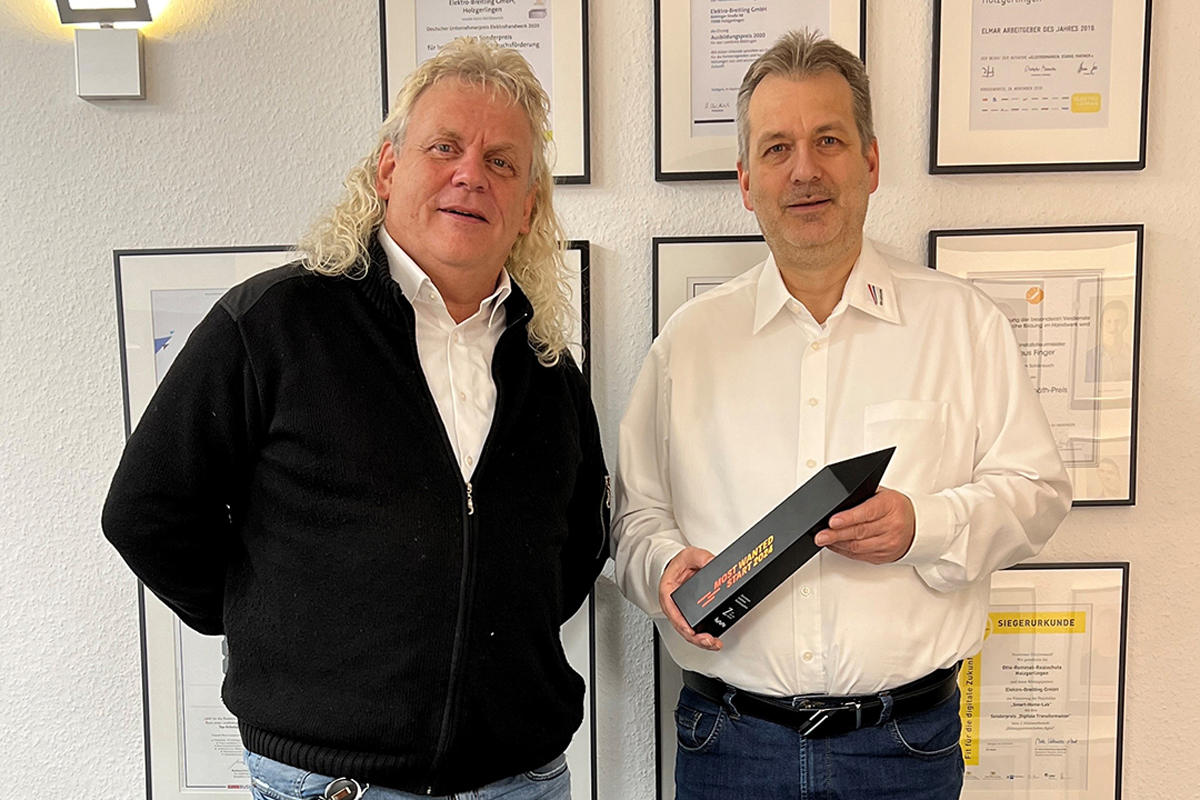 Elektro-Breitling überzeugt mit innovativer Ausbildung beim Most Wanted Award