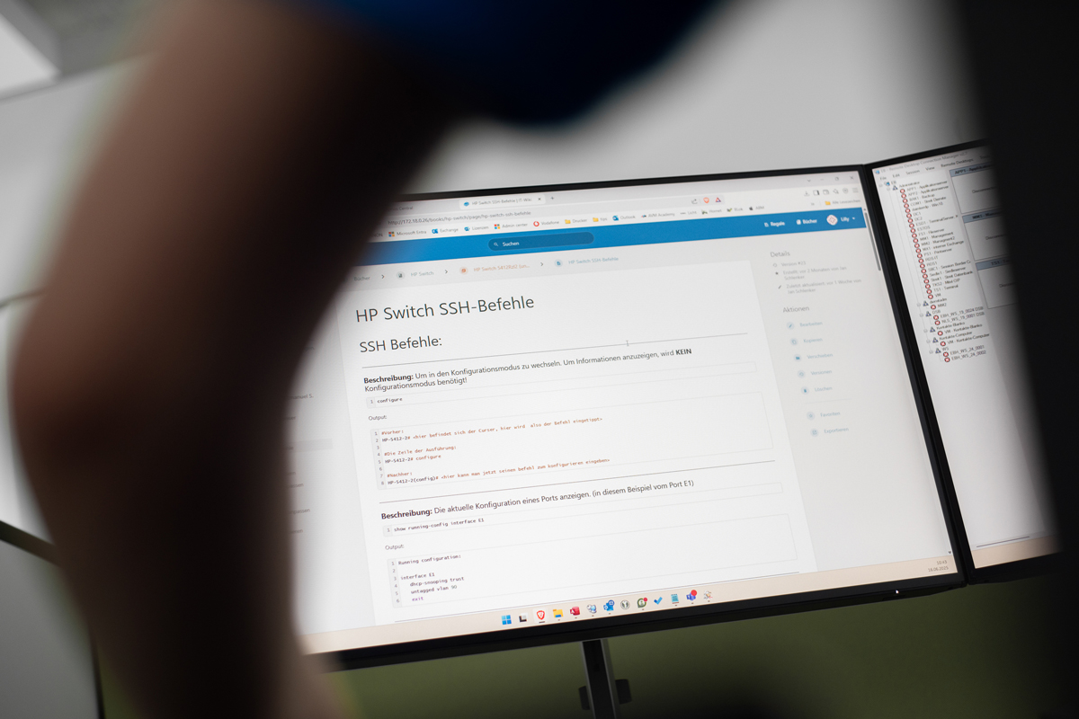 Monitoring auf dem Bildschirm